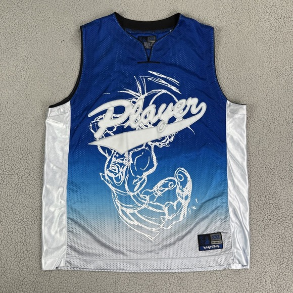 MZPAQ Other - VTG Y2K All Star Pro Basketball Jersey Men 2XL Blue Gradient Hip Hop Dazzle